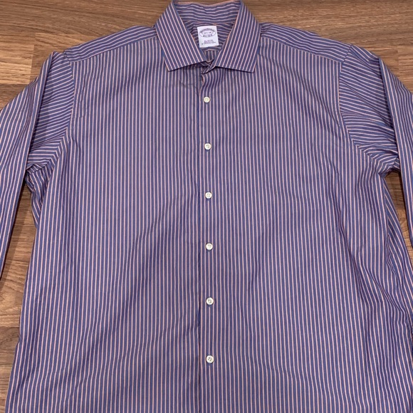Brooks Brothers Striped Casual Dress Shirt Sz L - Picture 2 of 5